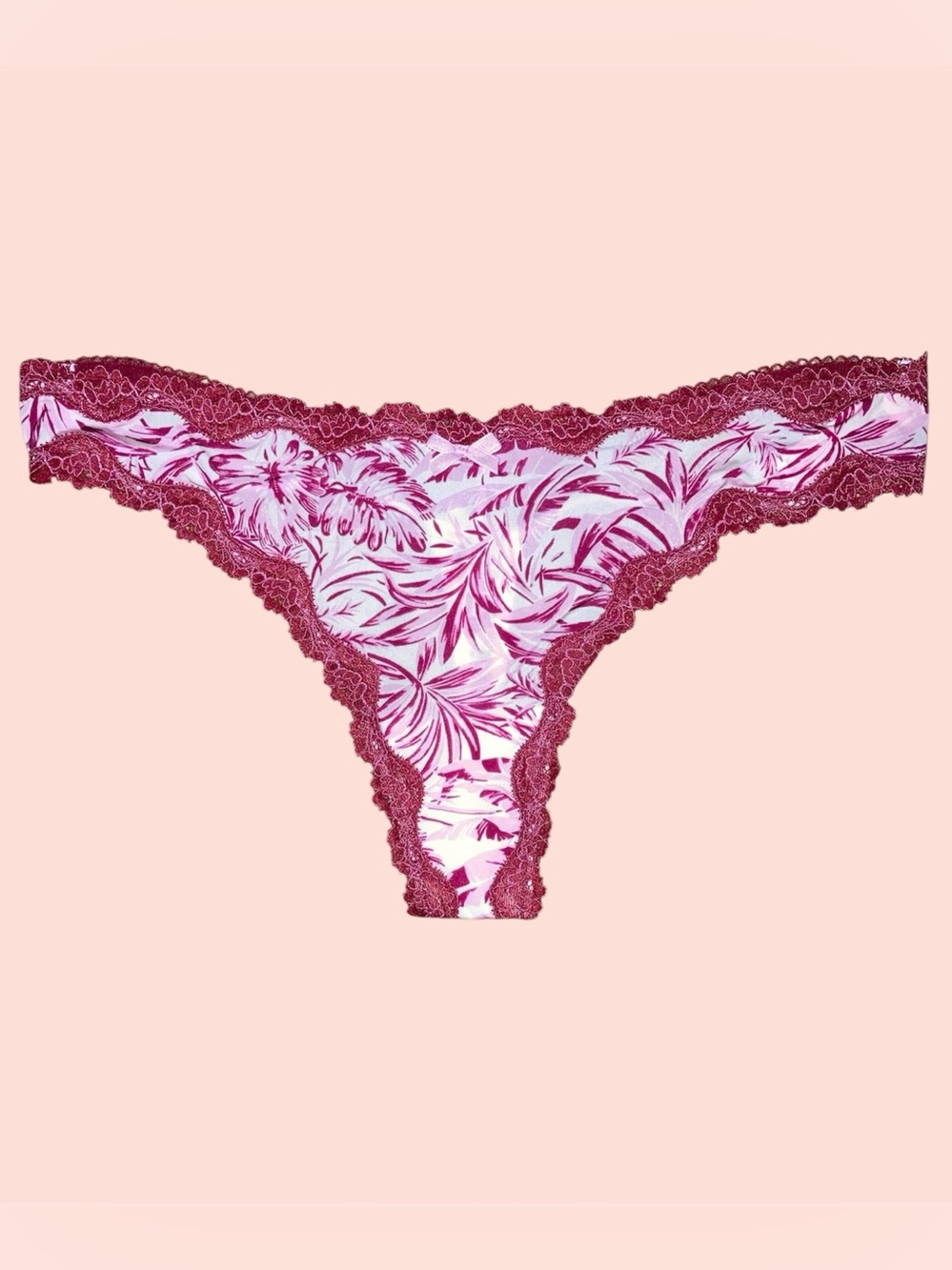 Pink Lace Thong